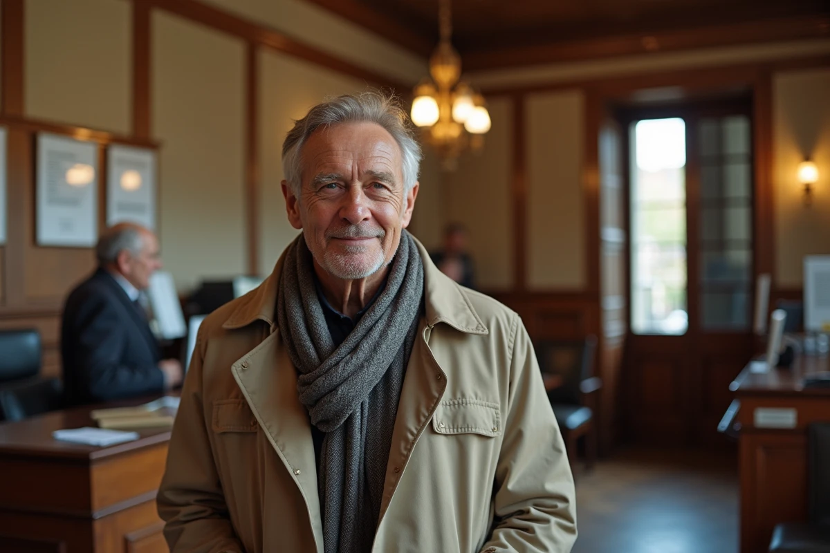 Homme d age dans une mairie française en tenue élégante